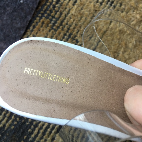 Women’s PrettyLittleThing nude clear block heel sandal - Picture 16 of 16